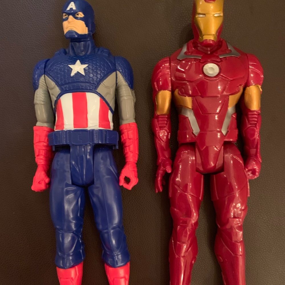 Captain America and Iron Man action figures